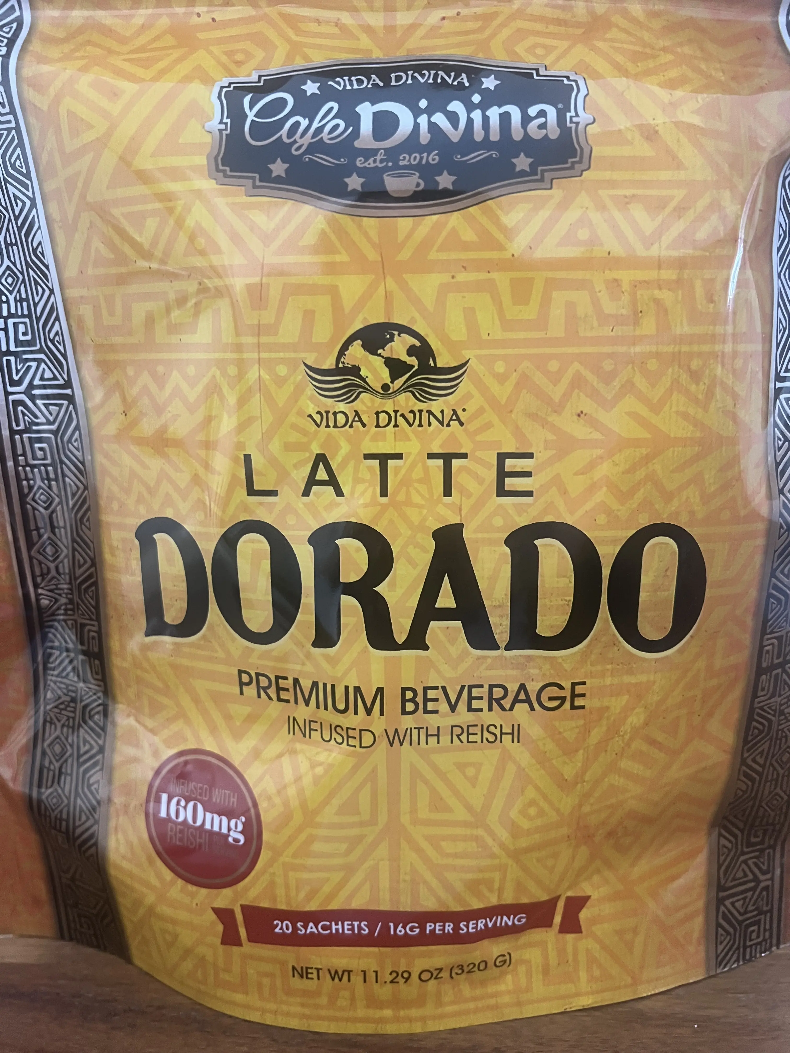 Latte Dorado with Turmeric and Reishi - 20 Sachets - Drink Beverage Natural Traditional