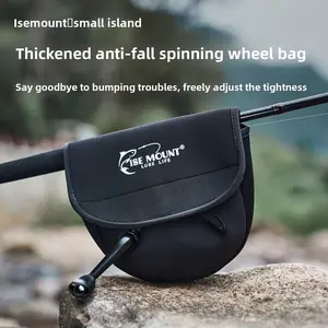 Outdoor black spinning reel bag, fishing reel storage bag, fishing reel bag, lure fishing gear accessories