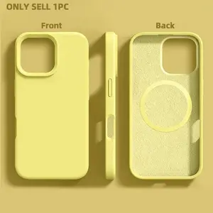 [For Iphone Magnetic Silicone Cases] Authentic Liquid Silicone Magnetic Cases, Compatible with Iphone 17 16 15 14 Plus 13 12 Pro Max 11 Compatible with Wireless Charging Accessories