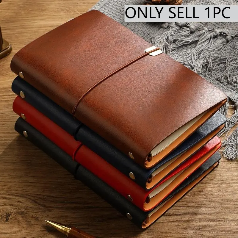 Vintage Leather-Style Notebook, Detachable Pages Travel Journal, Perfect Gift for Men and Women, 150 Pages, Ideal for Note-Taking, Writing Notebook, Refillable Travel Notebook, Portable Notebook