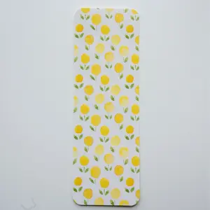 Lemon Floral Watercolor Bookmark