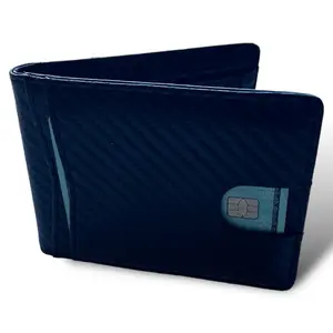 Carbon Fiber Wealth Wallet w/ Money clip Optimum cash credit stash wallet black trend
