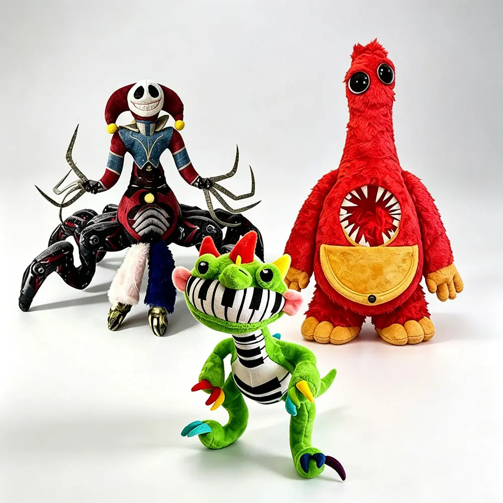 Poppy Playtime Plush Toy - Cute Chum, Piano Dragon, Spider Jester Stuffed Doll, Horror Game Figure Collectible Gift for Fans
