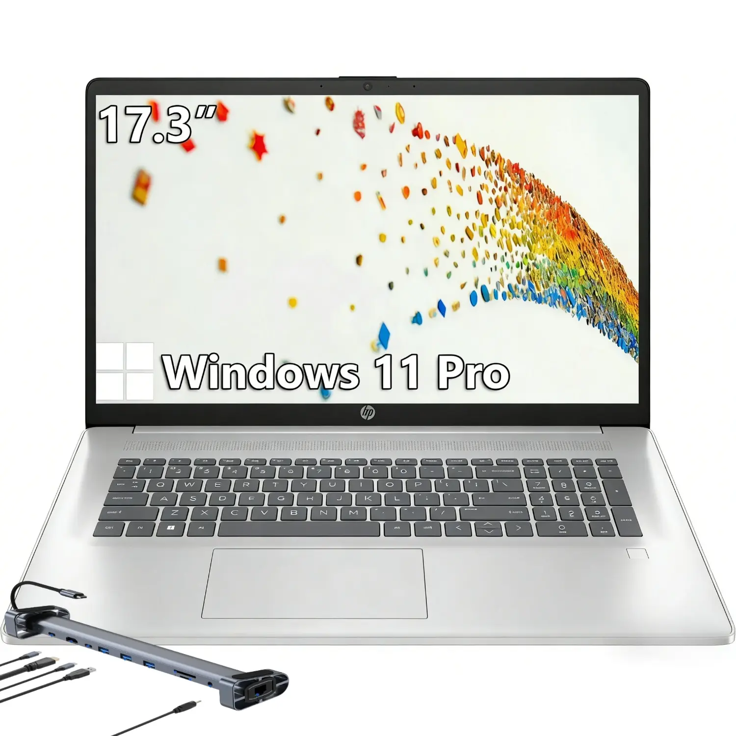HP 17-inch Laptop, Intel i5-1334U 10-Core,16GB RAM, 1TB SSD, Wi-Fi 6, Win 11 Pro, Backlit Keyboard, Fingerprint Reader