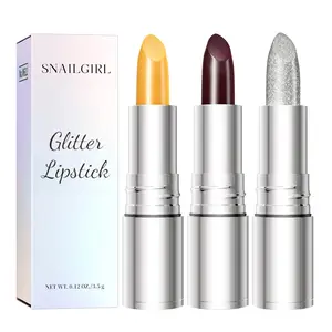 SNAILGIRL Color Changing Lipstick, Glossy, Waterproof, Hydrating, Moisturizing, Long-lasting Lipstick, Temperature Change, Transferproof Lip Gloss, Clear Lip stick That changes Color, Suitable for All Skin Tones, Lip Makeup Cosmetic For Friend Gift
