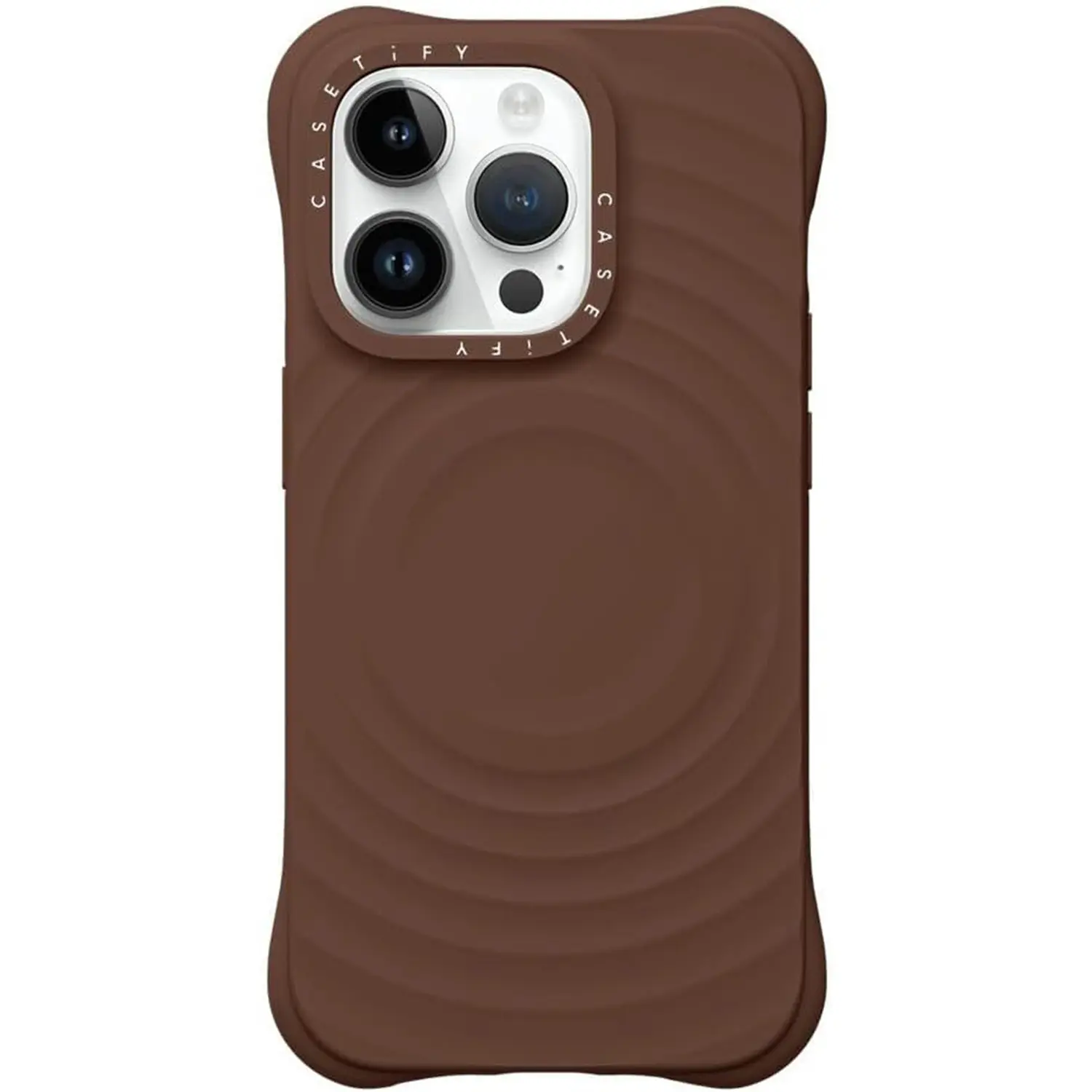 Casetif Ripple Phone  Case [Silicone/Compatible with Magsafe / 6.5 ft. 2X Military Grade Drop Protection] - Cacao