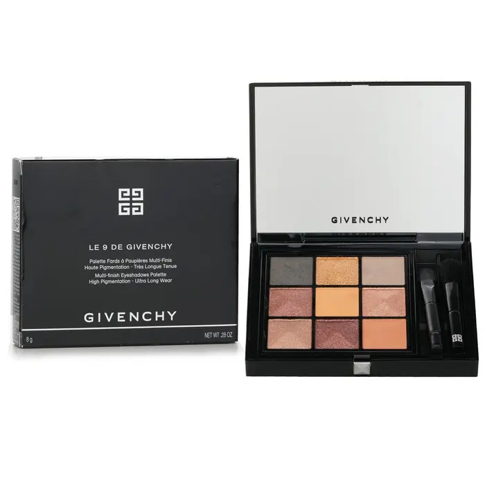 Givenchy Le 9 Compact Multi-Finish Eyeshadow Palette - High Pigment Density, Ultra-Long Wear, Long Lasting, Glitter, Satin - #08 Le 9.08, 8g/0.28oz, Flawless Eye Makeup