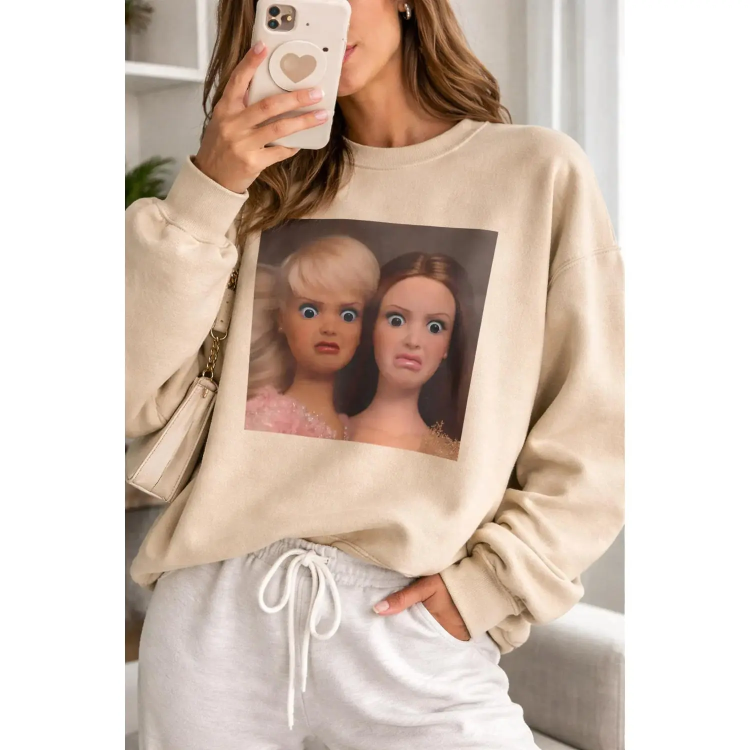 Barbie Sweatshirt – Funny Morning Mood Crewneck