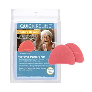 Hard Reline (Boil & Fit) Denture Reliner Kit; For Use with Full or Partial Denture, 2 Denture Reline pucks included with each kit, Remold and adjust mulitple times, Zinc-free, No More Loose Dentures!