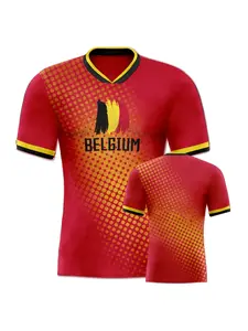 Belgium Football Jersey Men's Breathable Soccer Shirt Belgium National Team Fan Training Uniform
