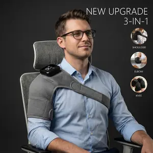 3 in 1 Heated Massage Wrap for Shoulder Knee Elbow, Electric Shoulder Heating Vibration Massager,Lightweight Shoulder Massager for Neck, FasciaRelease for Neck Shoulder, Rotator cuff Body CareProducts, Shoulder Protection Ideal Gifts pain tool