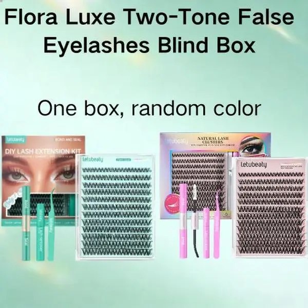 Lash Cluster Kit for Beginners, Soft Fluffy CC Curl False Eyelashes, 0.05mm Thickness, Toxin-Free & Degradable with Gentle Glue, Remover & Tweezer, Formaldehyde Free, Long Lasting