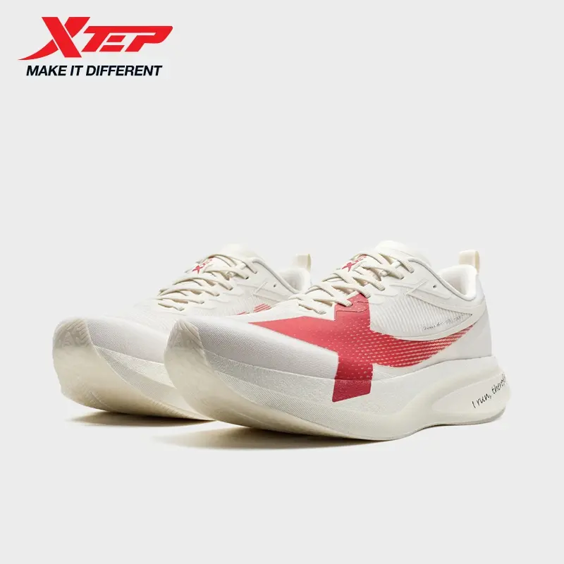 XTEP 2000km 5.0 Pro Men's Running Shoes,White sand gray/new cherry red 5.0 Pro,Propulsion King,Max Energy Return,Featherlight Racing Spec and The Pro Edge