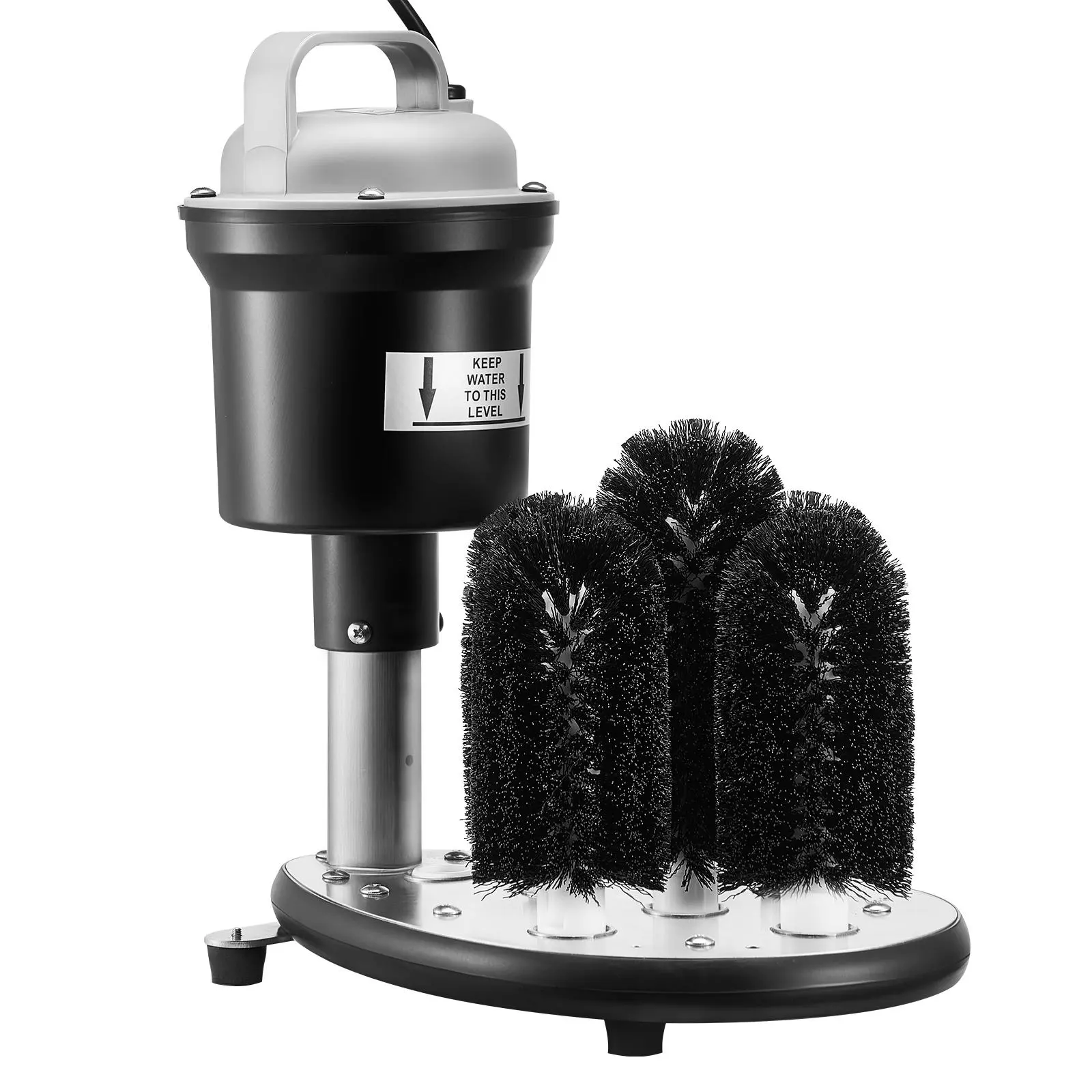 【Backtoschool】VEVOR Electric Commercial Glass Washer, 5-Brush Bar Glass Cleaner, 1200 Cups/Hour Wine Glass Cleaning Machine, Bar Glass Washer for Champagne Glasses, Beer Cups, Mugs, Perfect for Bars and Cafes