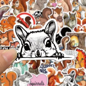 50 Cute Squirrel Autumn Cartoon Stickers, Elements Design, Phone Notebook Planner Toy Poster Decoration, DIY Wall Decals, Durable