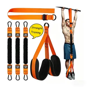 2 Pairs of Adjustable-weight Foot Pull-up Assist Straps with Fabric Soles Knee Support Resistance Bands Suitable for Fitness Strength Training Use in Home Gyms