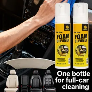 NUAN-Christmas Super Value Offer! 120ML Car Interior Cleaning Foam, Universal for Leather/Plastic/Headliners, All-in-One & Cost-Effective!