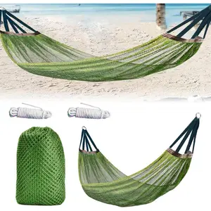 Outdoor Ice Net Swing Chair Portable Camping Hammock With Arc-Shaped Support To Prevent Side Tipping and Storage Bag, A Dedicated Outdoor Net Hammock Equipped With Curved Support Rods To Prevent Tipping, An Ideal Choice For Camping And Travel