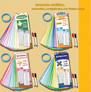 Math Multiplication Learning Card Multiplication Table 3 - 12-year-old Primary School Students Daily Arithmetic Addition, Subtraction, Multiplication and Division Practice Book