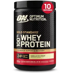 Optimum Nutrition Gold Standard 100% Whey Protein Powder, Vanilla Ice Cream, 0.68 Pound (Pack of 1)