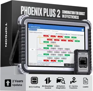 TOPDON Phoenix Plus 2 OBD2 Scanner, Bidirectional Car Diagnostic Scan Tool, ECU Coding, Topology Map, CANFD, OEM Full System, 41+ Service, 2 Years Free Update