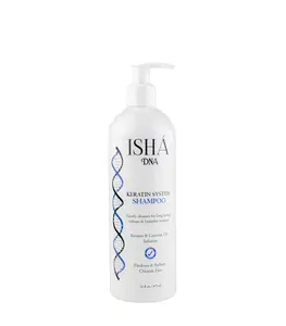 ISHA DNA Keratin Treatment System Shampoo - Sulfate & Parabens Free - Infused with Keratin & Coconut Oil - Hydrates & Nourishes All Hair Types - 16 Fl oz.