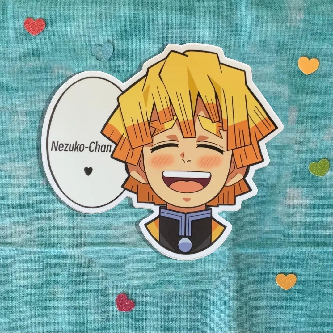 Demon Slayer Zenitsu Die Cut Vinyl Sticker - Matte Finish