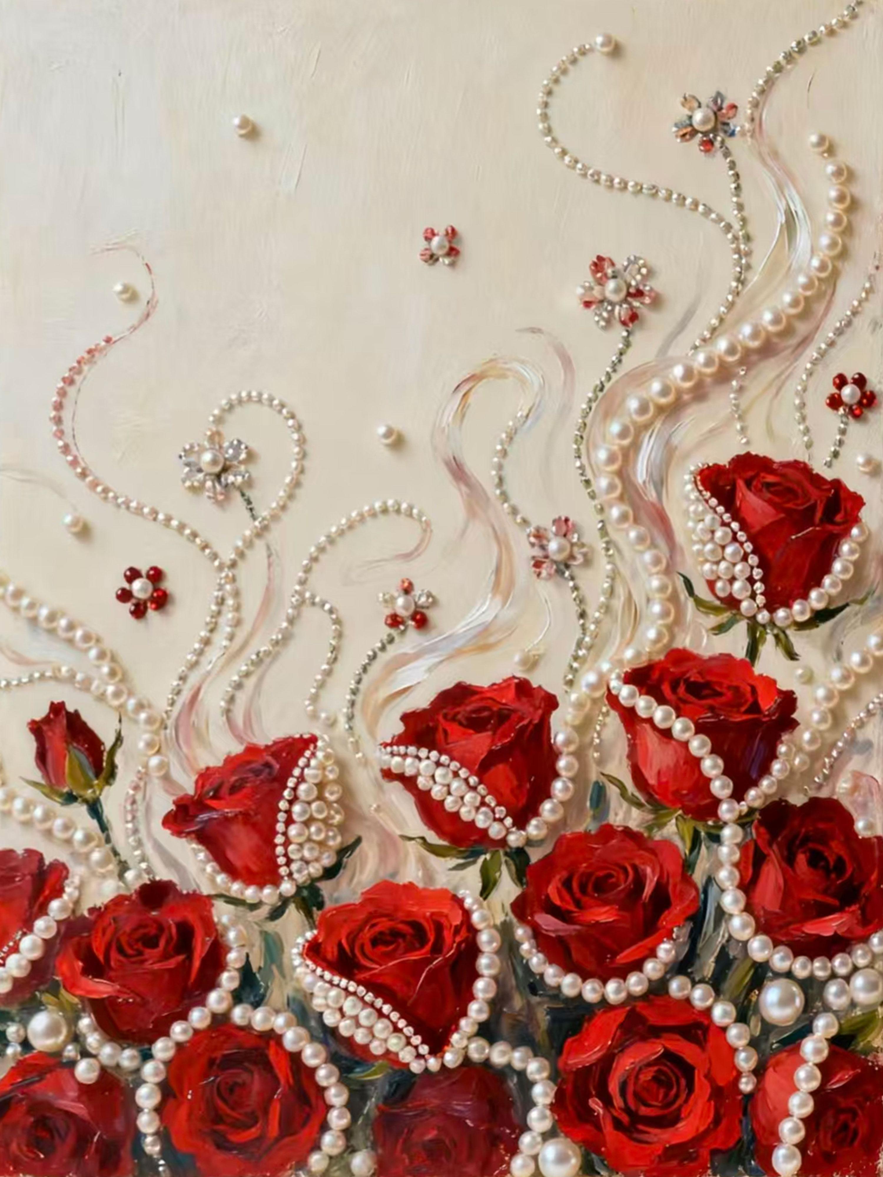 Shining Pearl DIY Art Painting - Easy for beginners, a exquisite handcrafted light luxury choice, elegant finished piece that brings artistic flair to your home space