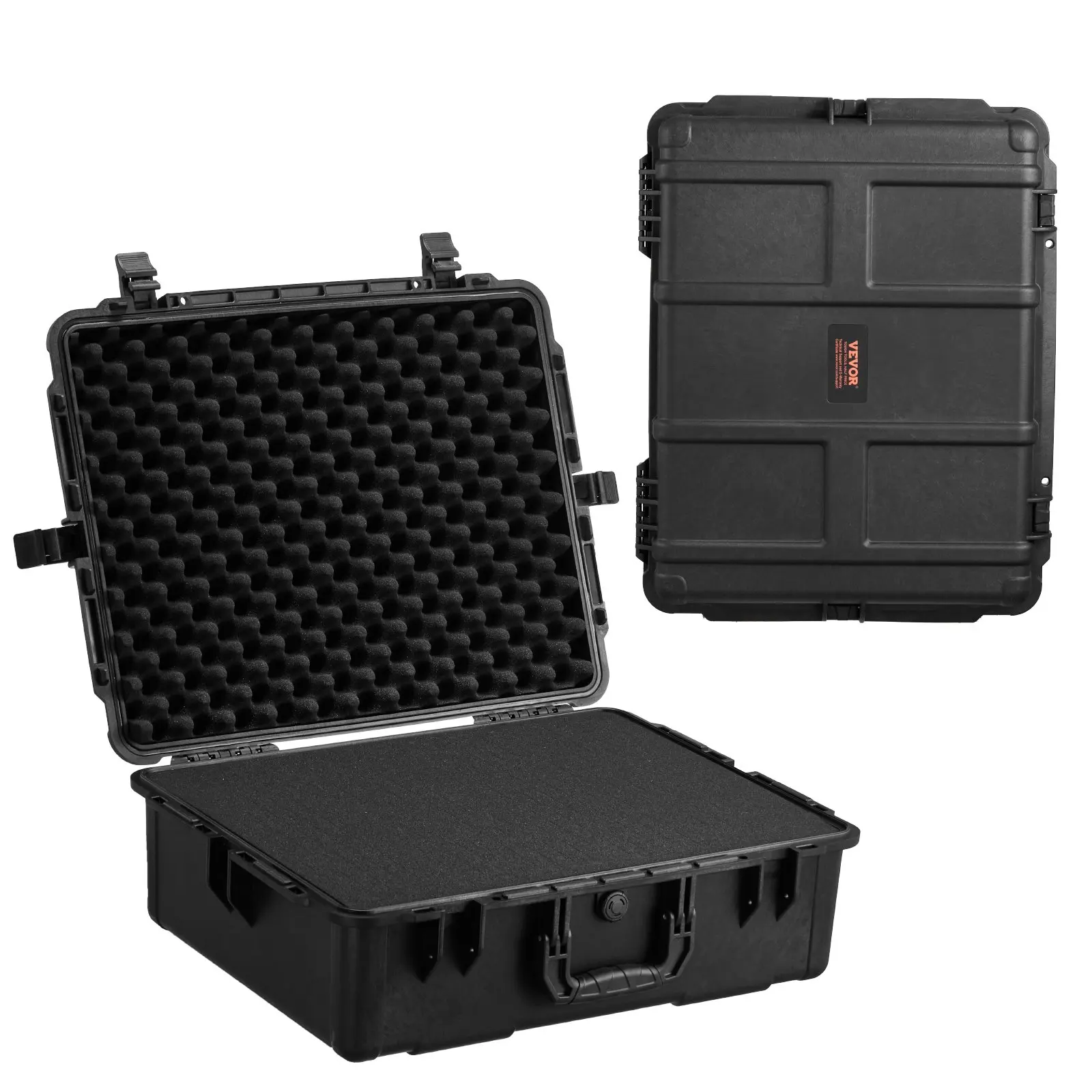 【DealsForYouDays】Heavy-Duty Weatherproof Hard Case, IP67 Waterproof Dry Box with Pre-Cut Foam, Retractable Pull Handles, Tactical Camera & Tech Accessories Storage for Travel, Hunting (56.1x37x26cm), Cameras