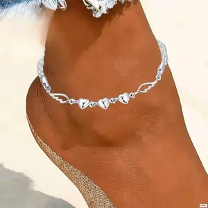 Fashion  Sterling Silver Love Angel Wings Anklet & Bracelet, Beach Gift For Women