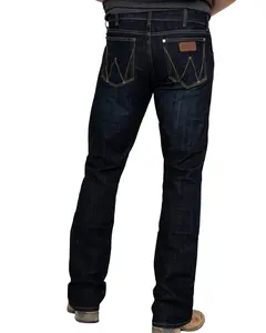 Wrangler Men's Retro Dax Dark Wash Slim Bootcut Stretch Denim Jeans - 1077Mwzdx
