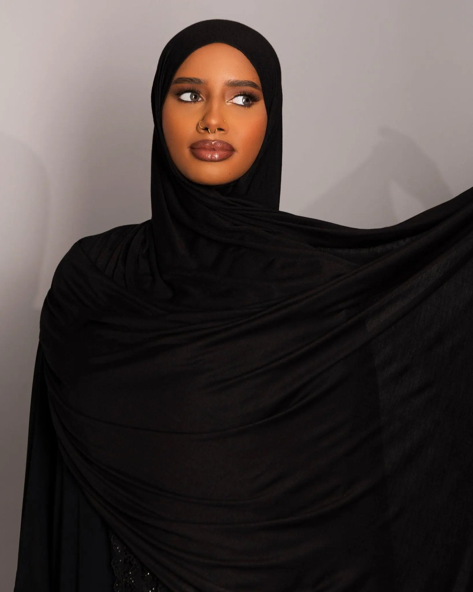 Premium oversize Jersey Hijab – Black