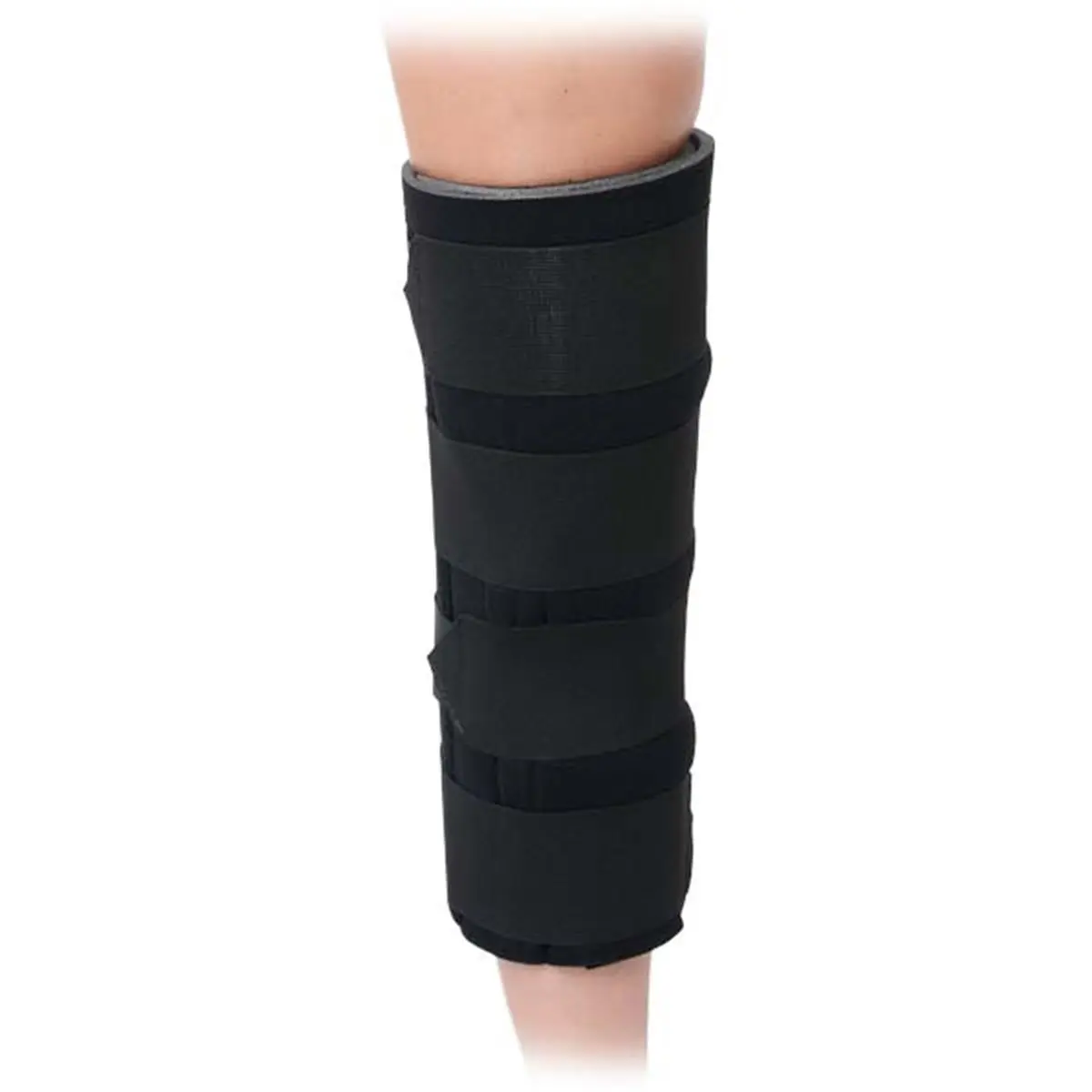 Quickie Knee Immobilizer Brace - 12 in., 1 lbs., Elastic Cloth with Added Compression, Adjustable Universal Size, 2 Movable Stays, Contoured Stay, for Injured Patients, Knee Strains, Accelerates Healing, Reduces Recovery Time, Knee Brace