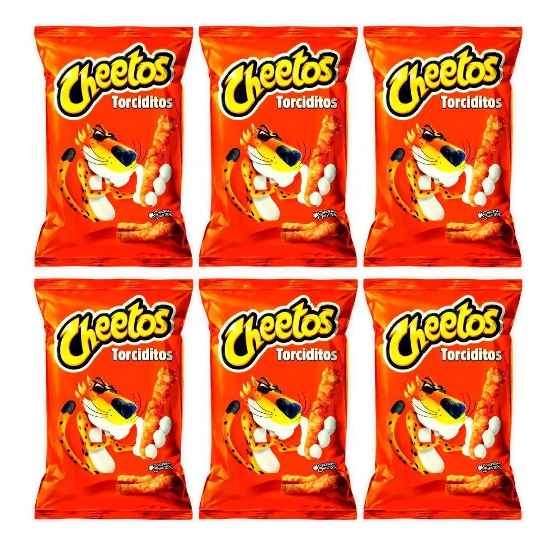 Cheetos Torciditos, Sabritas Chips, 6 Small Bags - Traditional Mexican Chips, Cheesy, Crunchy Snack Cheese