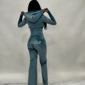 ICEDOLL VELOUR FLARE PANTS