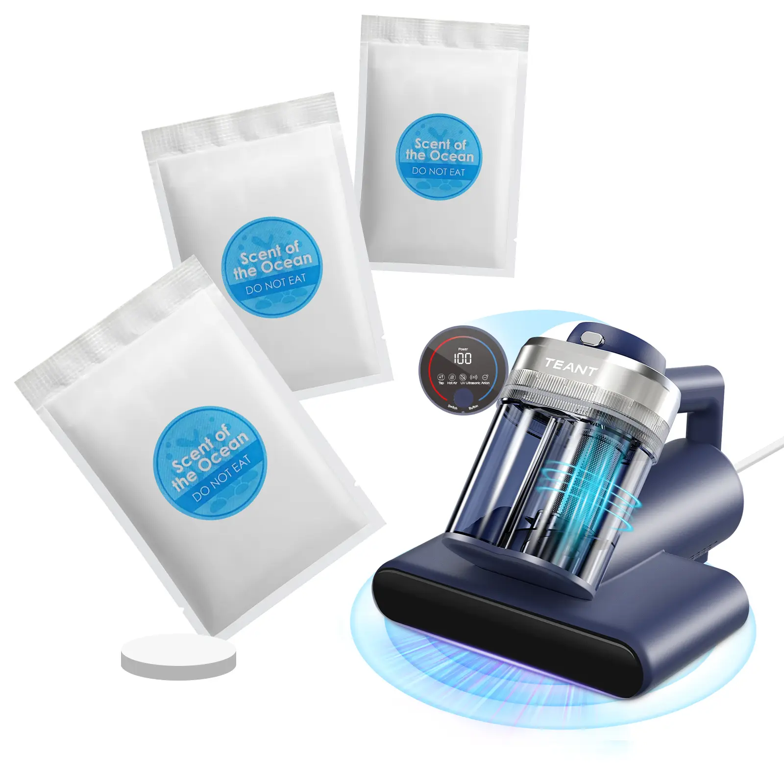 Summerwins 15 Pcs Ocean-Scented Home Fragrance Aromatizer Cleaner Tablets, Pillows Odor Removal Scented Pack with Permanent Odor Elimination, Fragrance Filter Insert Vacuum Accessories (Teal, Pink, Gray Upgrade), Mattress