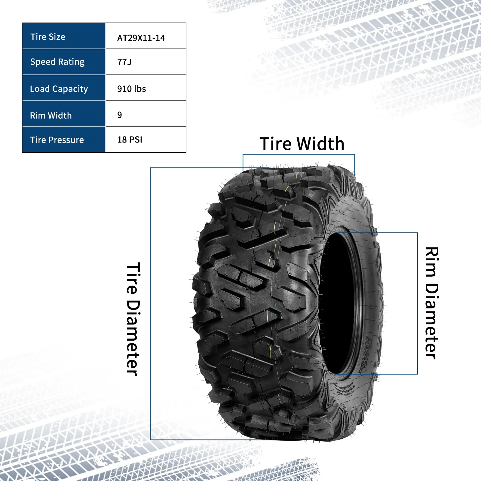 Heavy-Duty 12" Trailer Tire & Wheel Assemblies 2-Pack, 5.30-12/4.80-12 6PR Load Range C, 4-Lug 4" Bolt Pattern All-Weather Tires for Utility, Boat & Camper Trailers