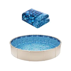 VEVOR Pool Liner, 30ft Round Pool Liner, Uinbead Style, Durable Vinyl Pool Liner, Standard Gauge, 52in Wall Height, Pool Liner Replacement for Steel Sided Above-Ground Swimming Pools
