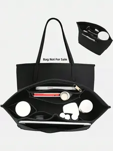 Le Pliage Felt Liner Bag, Multi-Pocket Felt Bag, Travel Portable Liner Bag, With Zipper, Suitable For Storing School Supplies