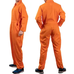Luigi American Prisoner Costume Cosplay One-piece Orange Prison Uniform Halloween Cosplay Outfit
