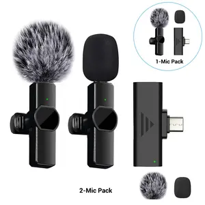 Wireless Lapel Microphone, Portable Clip-On Mic for Lectures & Interviews, Live Podcast & Streaming Mic, Ideal for Audio Recording & Broadcasting
