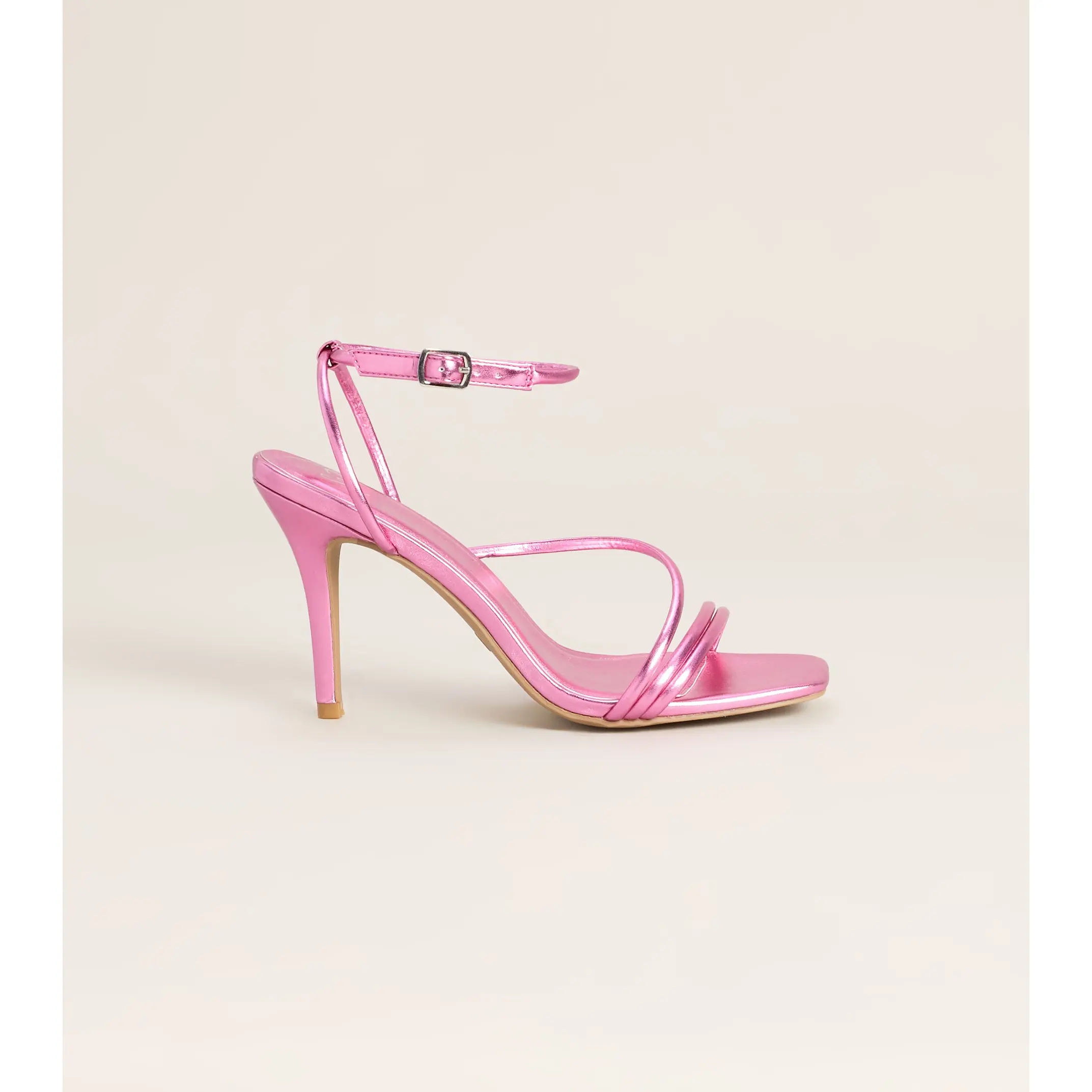 Extra Credit Metallic Faux Leather Stiletto Heels