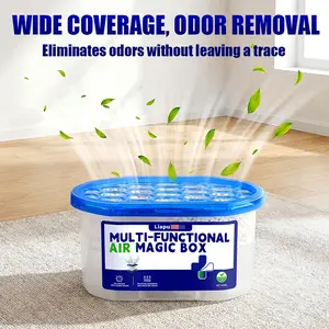 Liapu Multi-Functional Air Magic Box Moisture Absorber Odor Eliminator, Household Dehumidifier Box for Closet Bathroom Kitchen Wardrobe