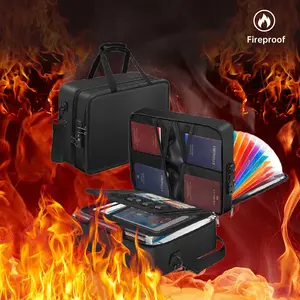 USA Warehouse Large Capacity Accordion Document Bag Fireproof and Waterproof Design for Home or Office Legal Document Storage