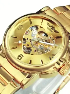 Women's Automatic Mechanical Watch, Analog Mechanical Watch - Luxury Gold Hollow Dial with Luminous Hands, Stainless Steel Strap, Suitable for Formal and Leisure Activities - Ideal Gift for Women's Christmas, Birthday, and New Year, Automatic Watches