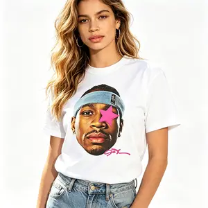 Allen Iverson Inspired Vintage Graphic T-shirt 90s Styled   Retro Top with Hip-Hop Vibes and Comfortable Fit Crewneck Shortsleeve Unisex