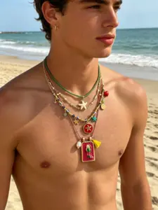 Boho Style Layered Necklace Set, 4 Pcs Stackable Women's Jewelry, Perfect for Parties, Festivals, Music Events, Elegant Layered Accessories