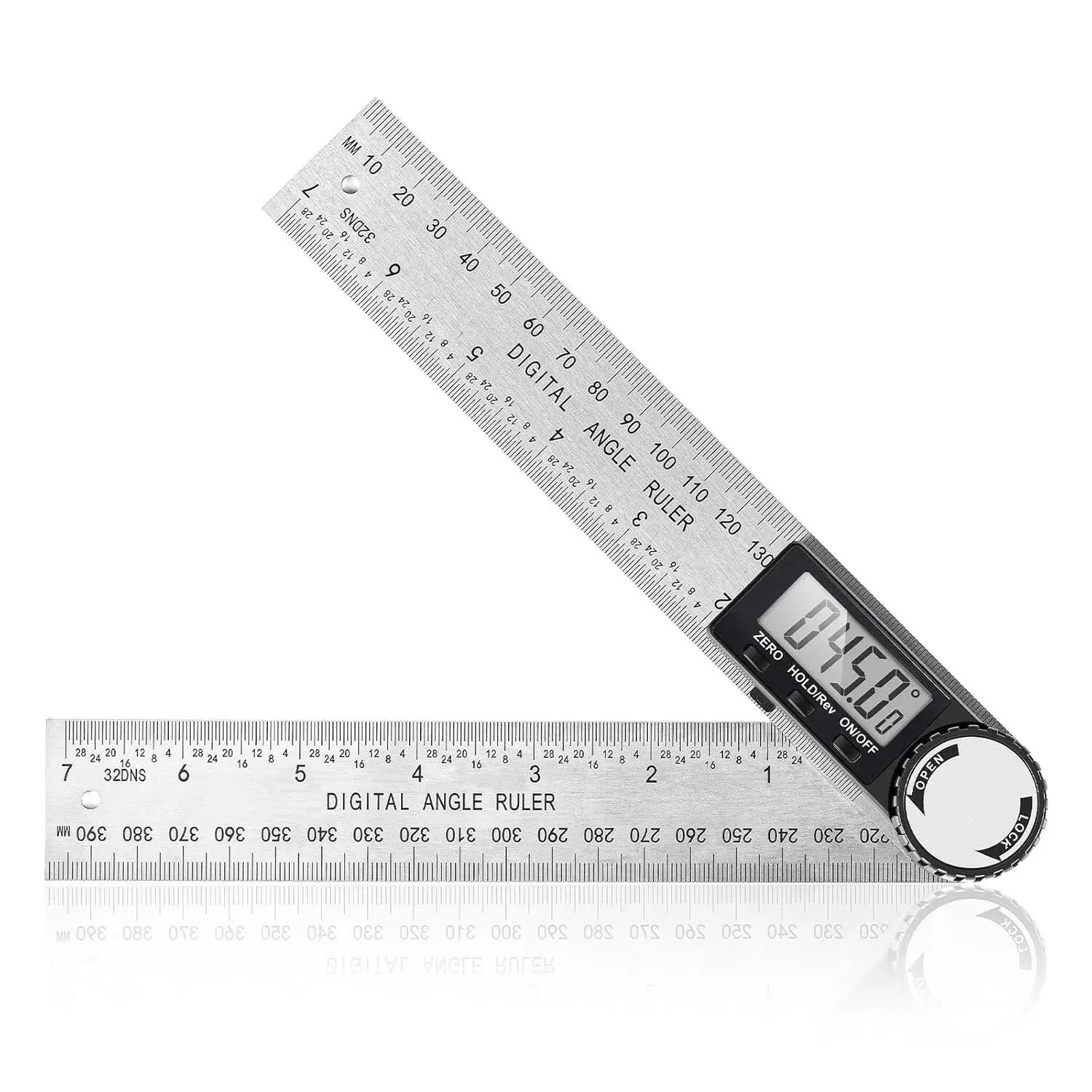 7-Inch (200mm) Stainless Steel Digital Angle Finder, Adjustable Protractor Angle Gauge with Auto Power Off, ±0.3° Acc. for Woodworkers, Carpentry, Construction