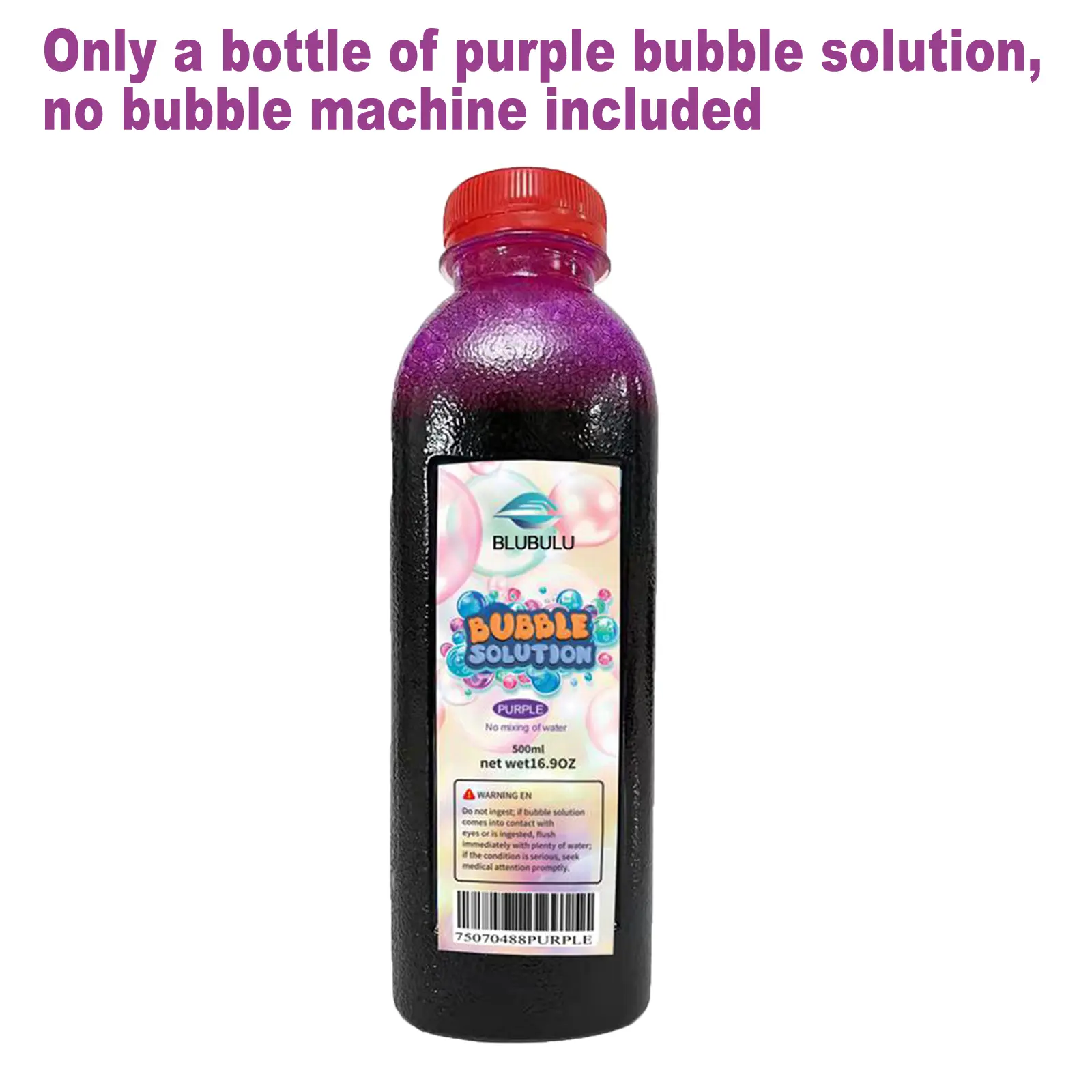 Bubble Solution Refills: Purple Bubble Solution Suit Various Bubble Toys - 500ML Magical Bubble Refill for Bubbles Machine