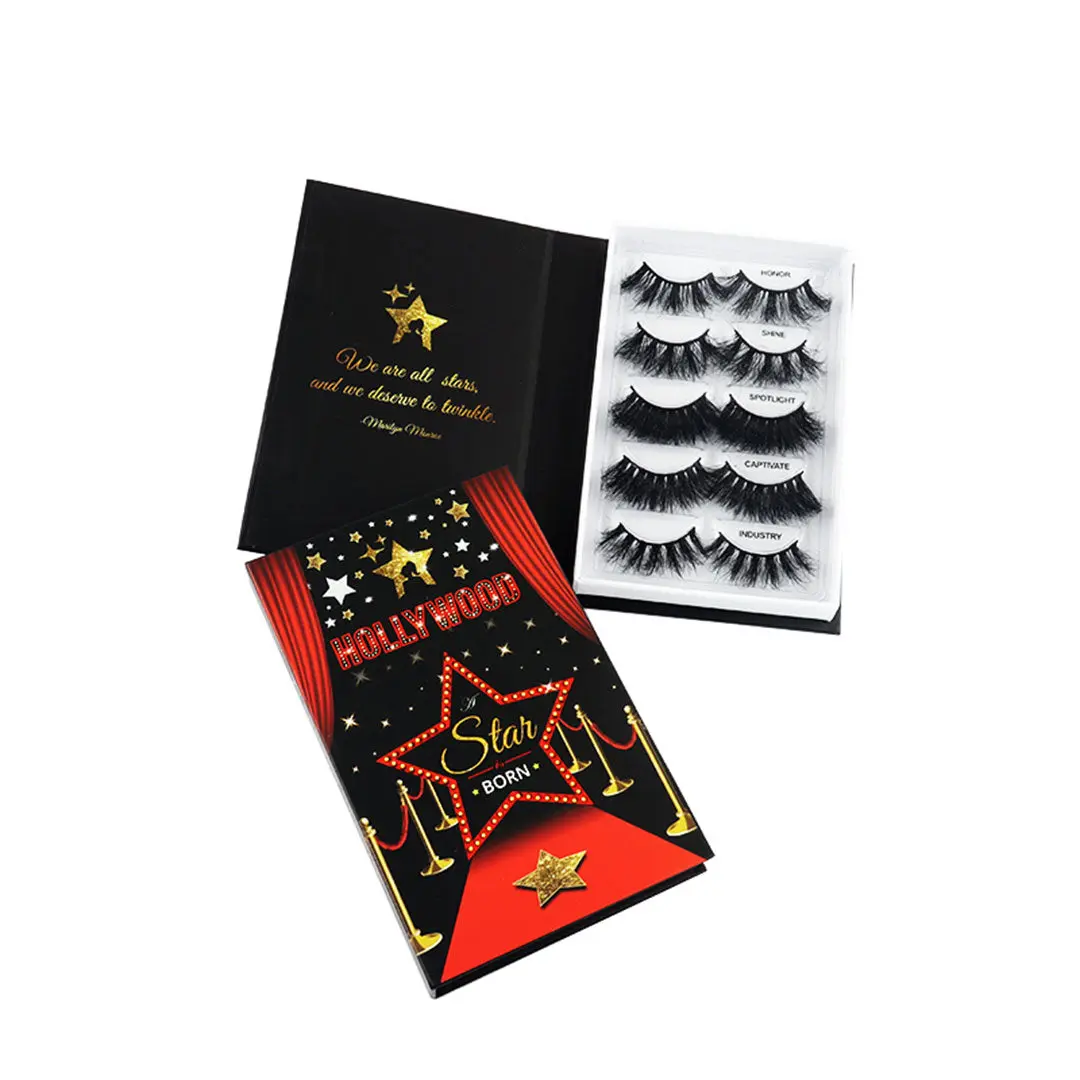 Superstar Lashbook Collection – 5 Pairs Real Mink Eyelash Extensions | CAPTIVATE, INDUSTRY, SHINE, HONOR, SPOTLIGHT